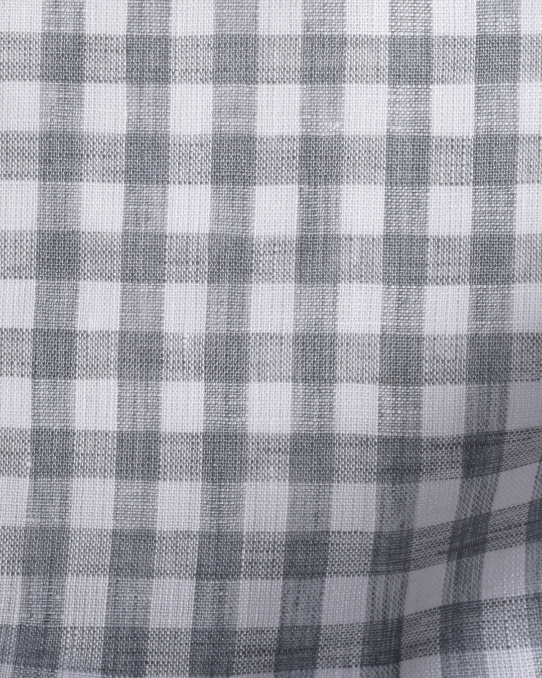 Albini Linen: Grey White Gingham