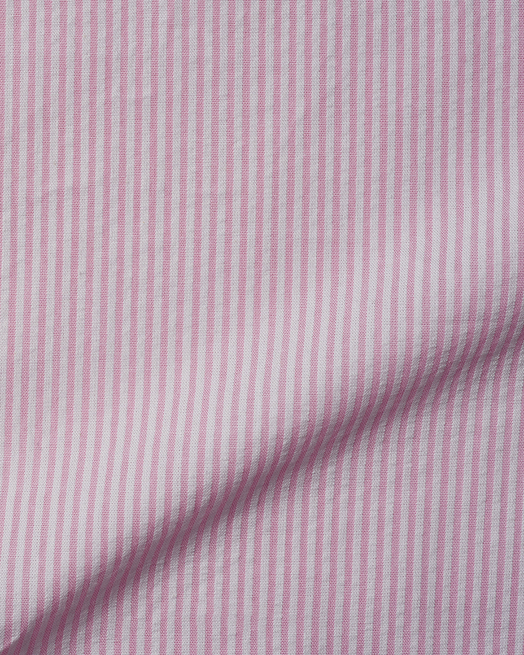 Pink White Pin Stripes Seersucker