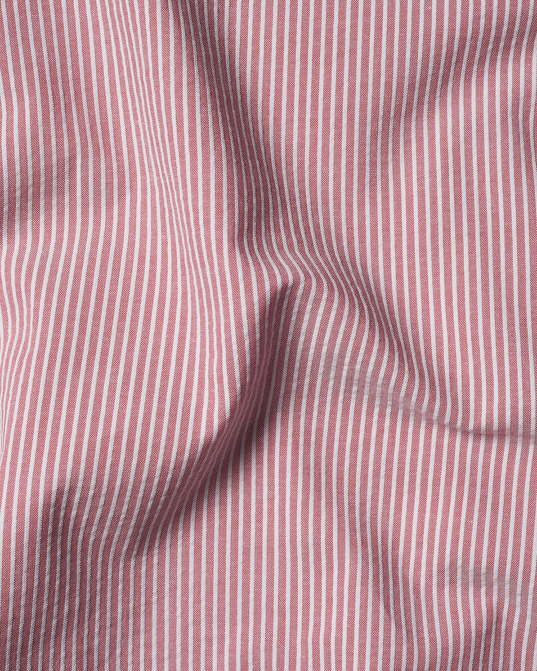Pale Red White Pin Stripes Seersucker - 4