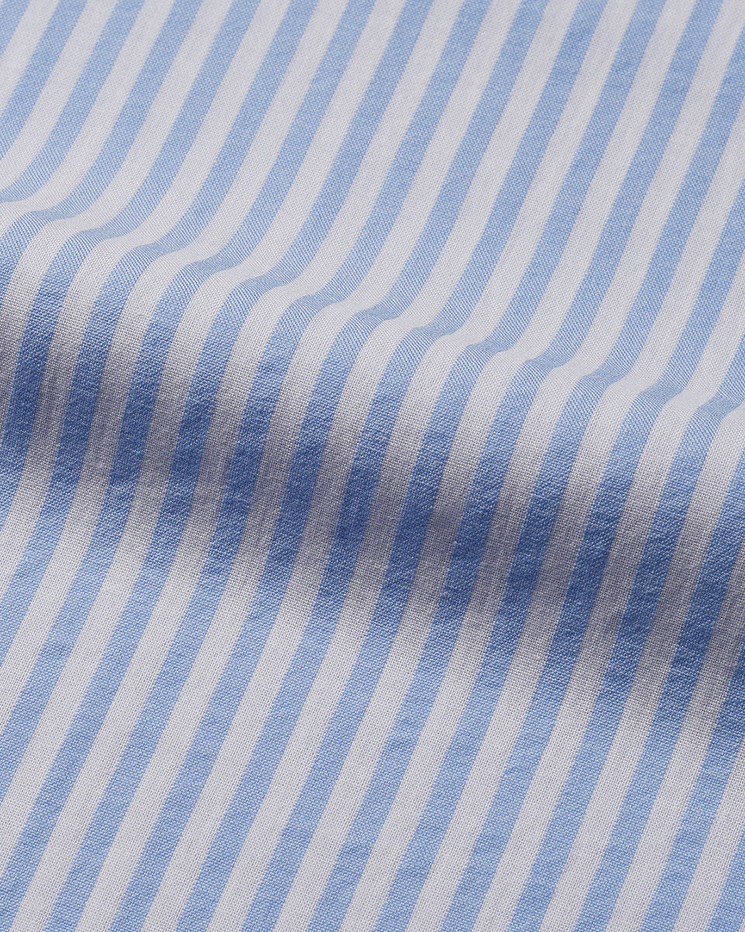 Summer Shirt in Powder Blue White Candy Stripes Seersucker - 4