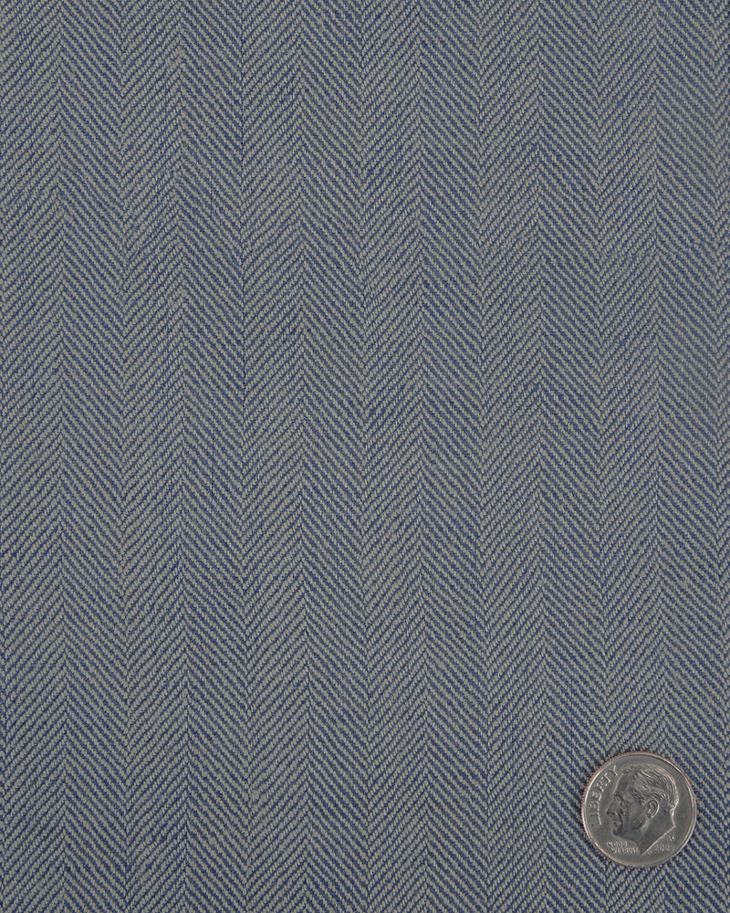Dugdale Silver & Blue Herringbone