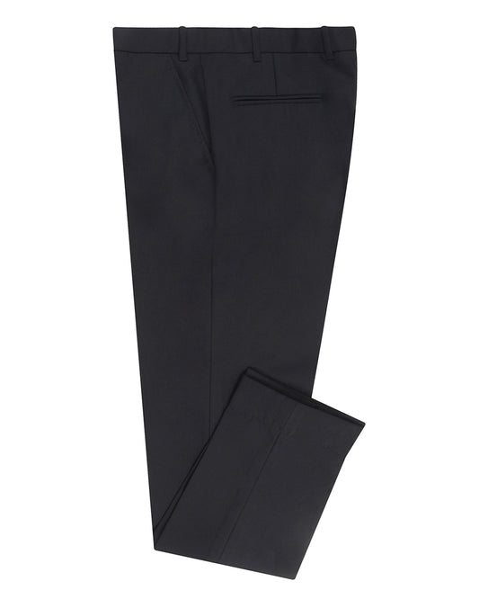 Dugdale Fine Worsted Pant- Black Plain