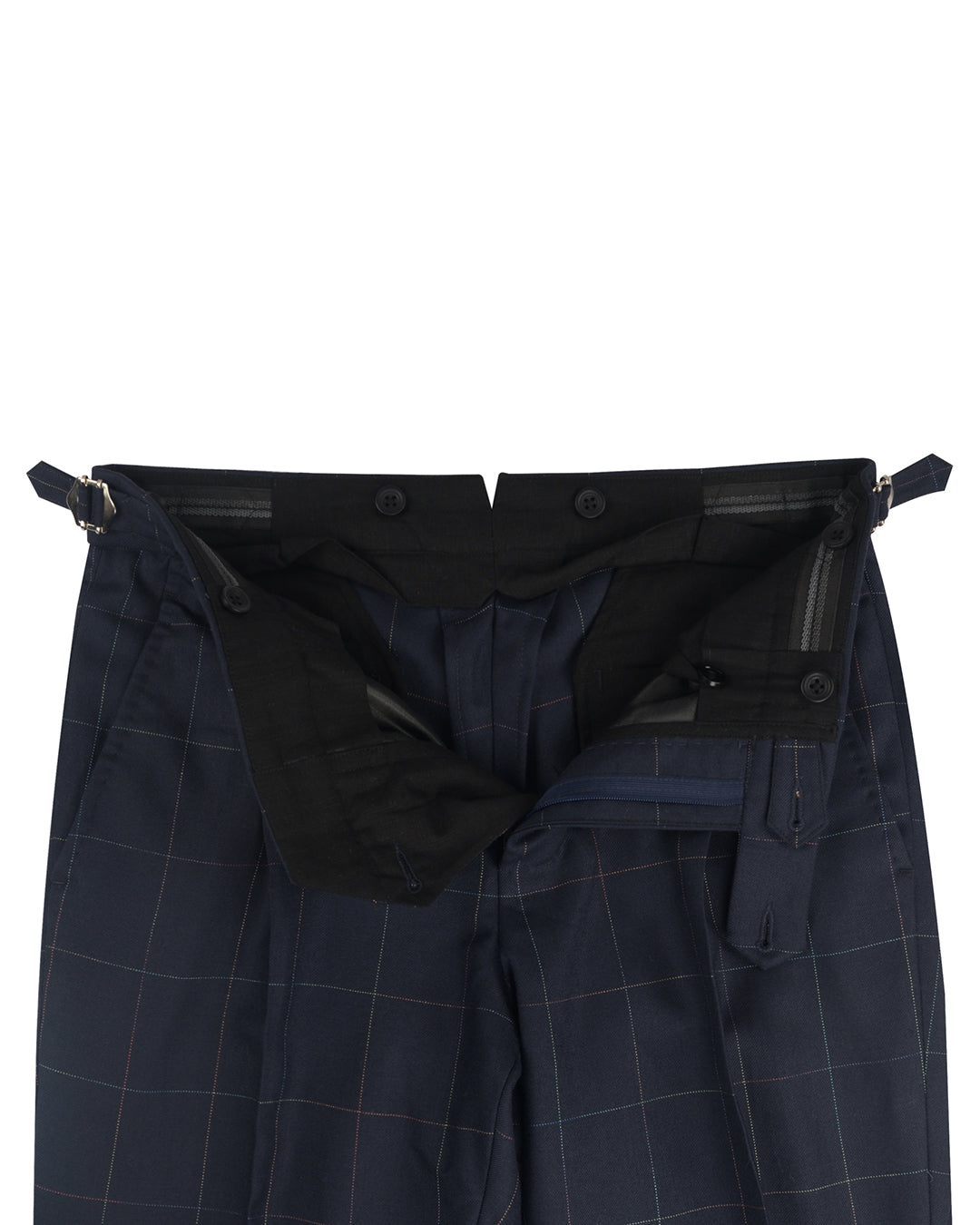 Dugdale Navy Windowpane Twill Pant - 3