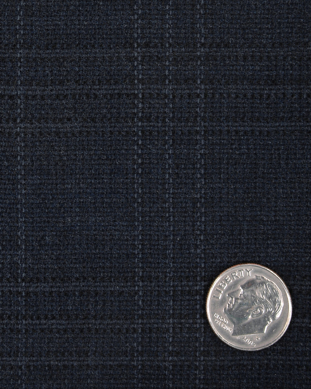 EThomas Wool Cashmere: Dark Blue Tattersal Jacket