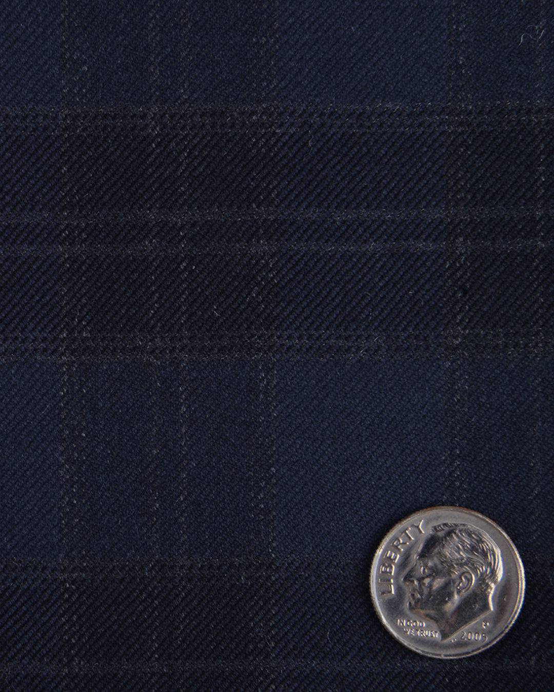 EThomas Wool Cashmere: Dark Blue Tartan Checks Jacket