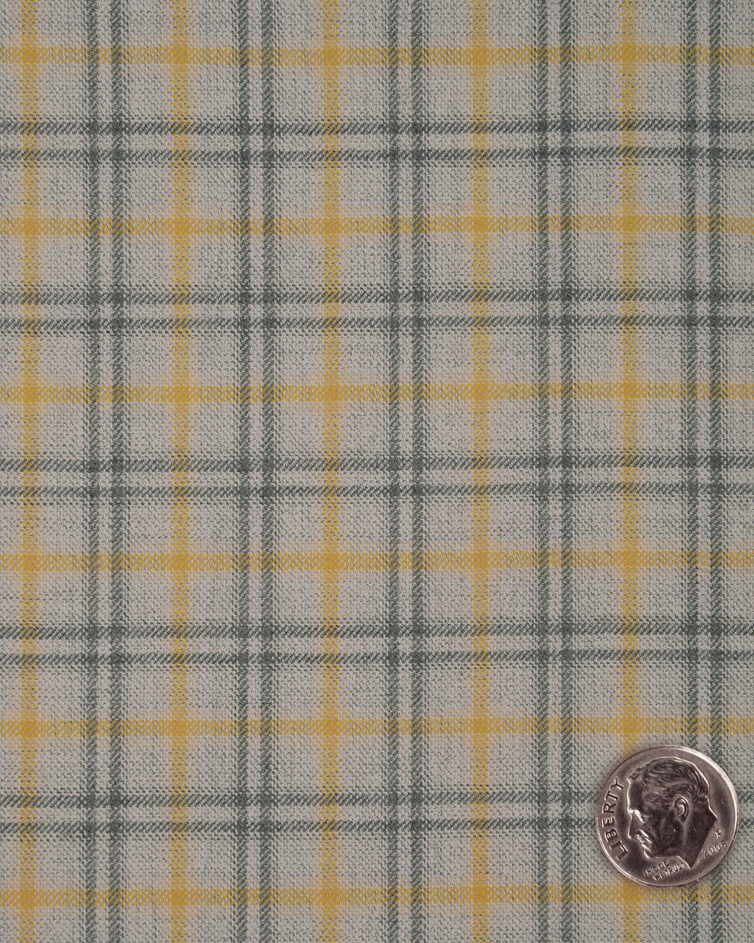 EThomas Tan Grey Tartan Plaid 130s Wool - 2