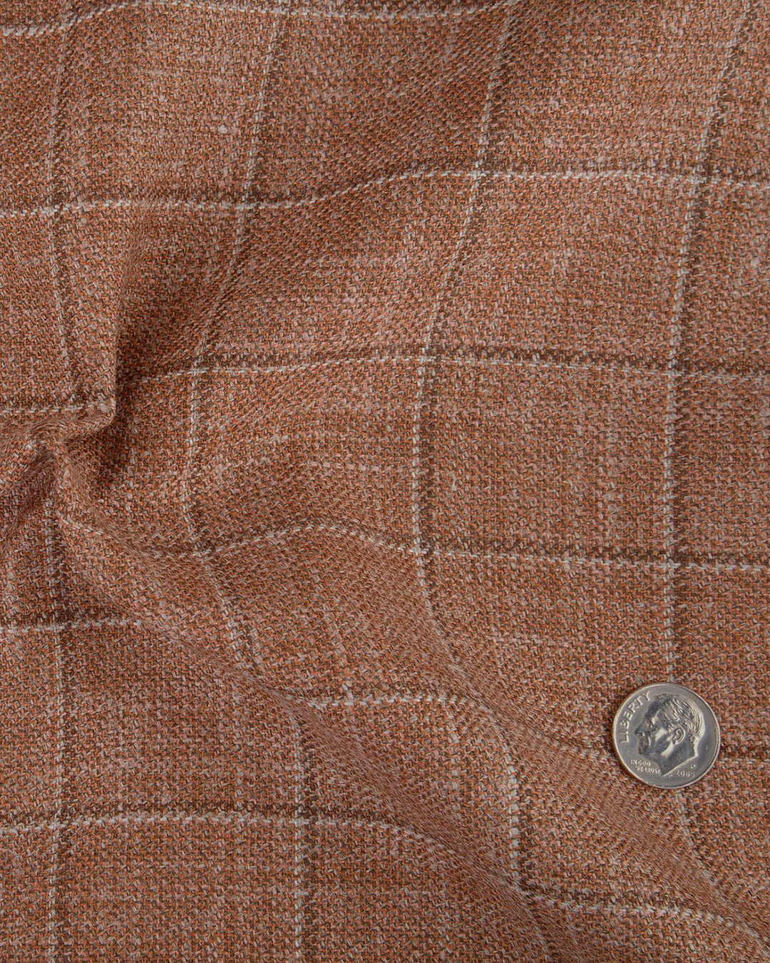 Ethomas Brick Brown White Checks Jacket - 4