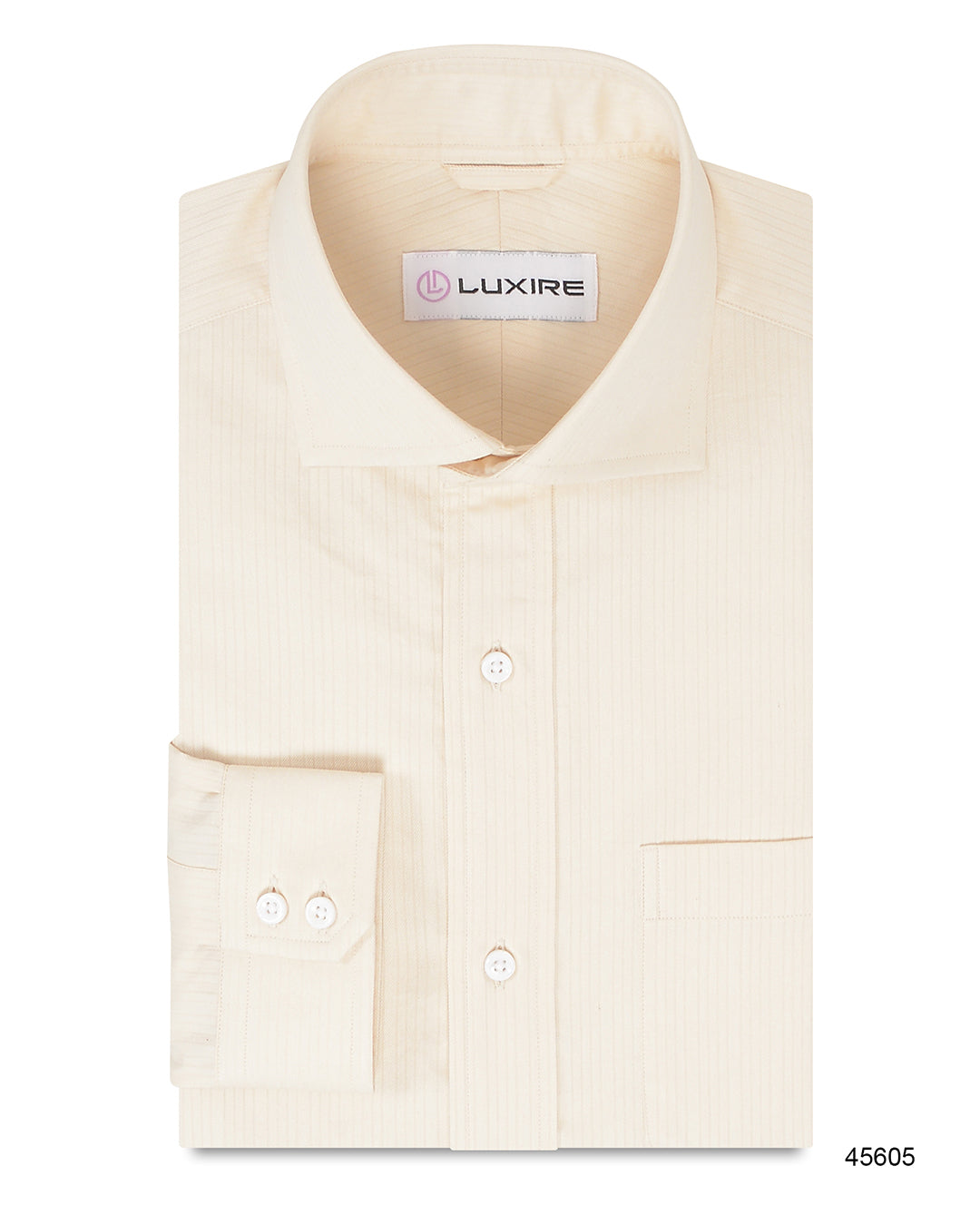 Ecru Dobby Stripes Twill - 1