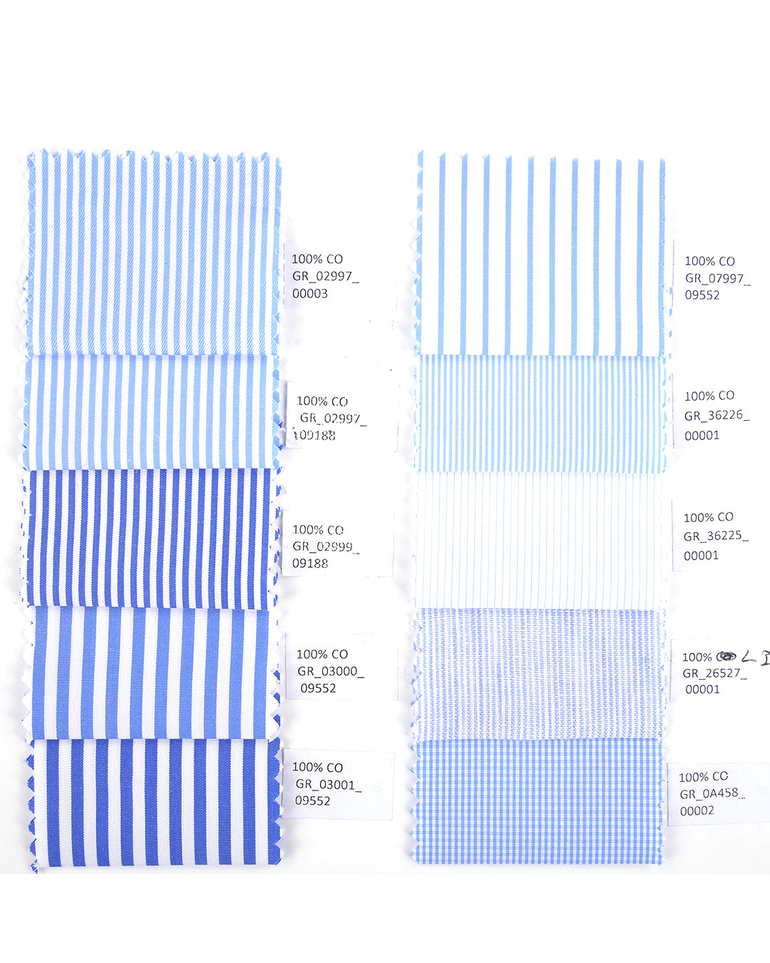 Grandi and Rubinelli Light Blue Hairline Stripes