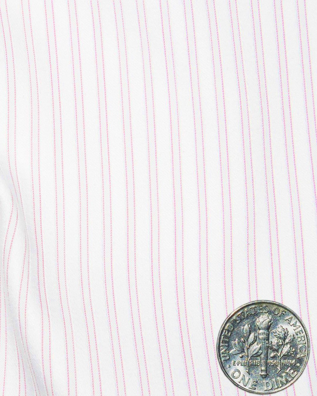 Pink Pin Stripes With White Dobby: Natural Wrinkle Free - 4