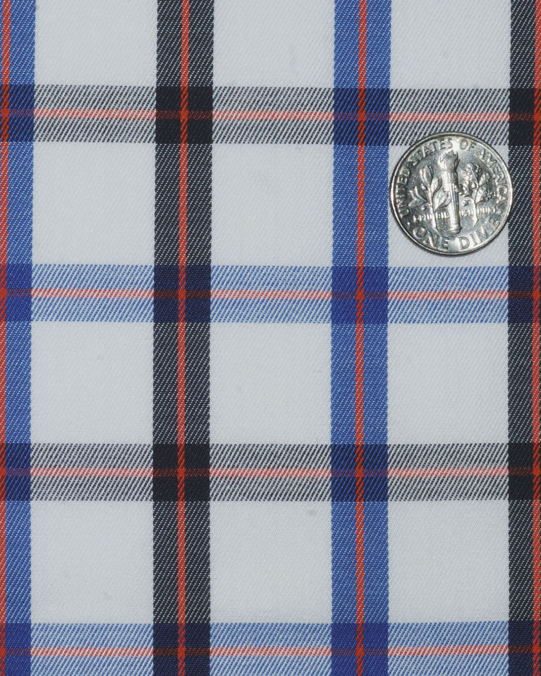 White Blue Grey Tatersall Twill - 4