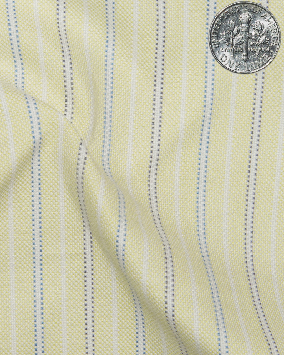 Classic Oxford: Pale Yellow with Blue Stripes - 4