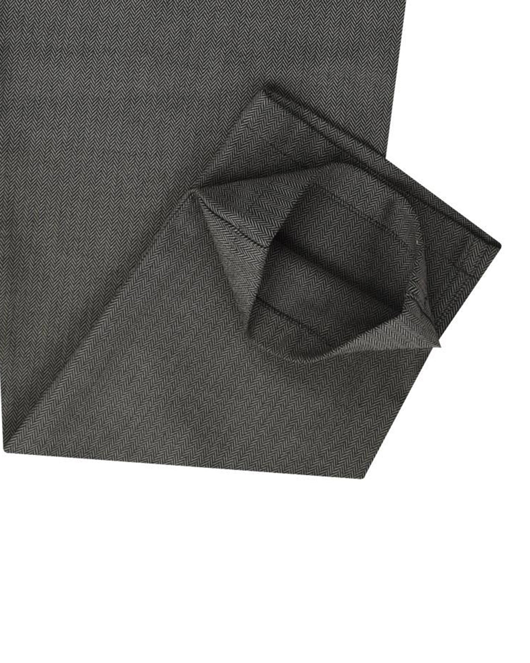 Grey Black Herringbone Pants - 5