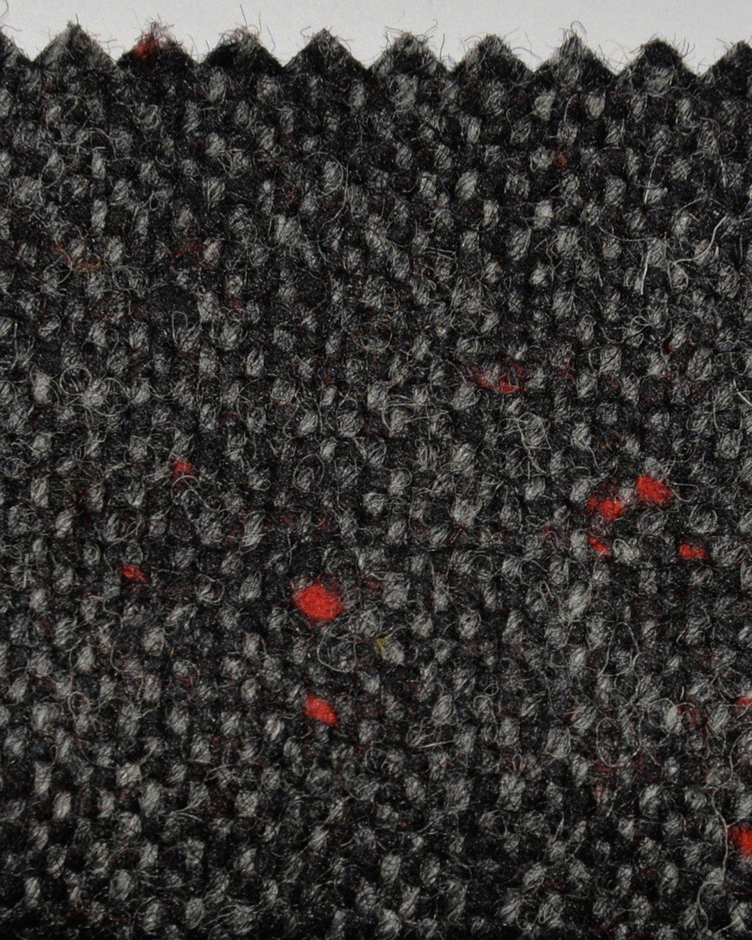 Holland & Sherry Tweed Wool Black & Grey With Red Point Tweed Point Tweed