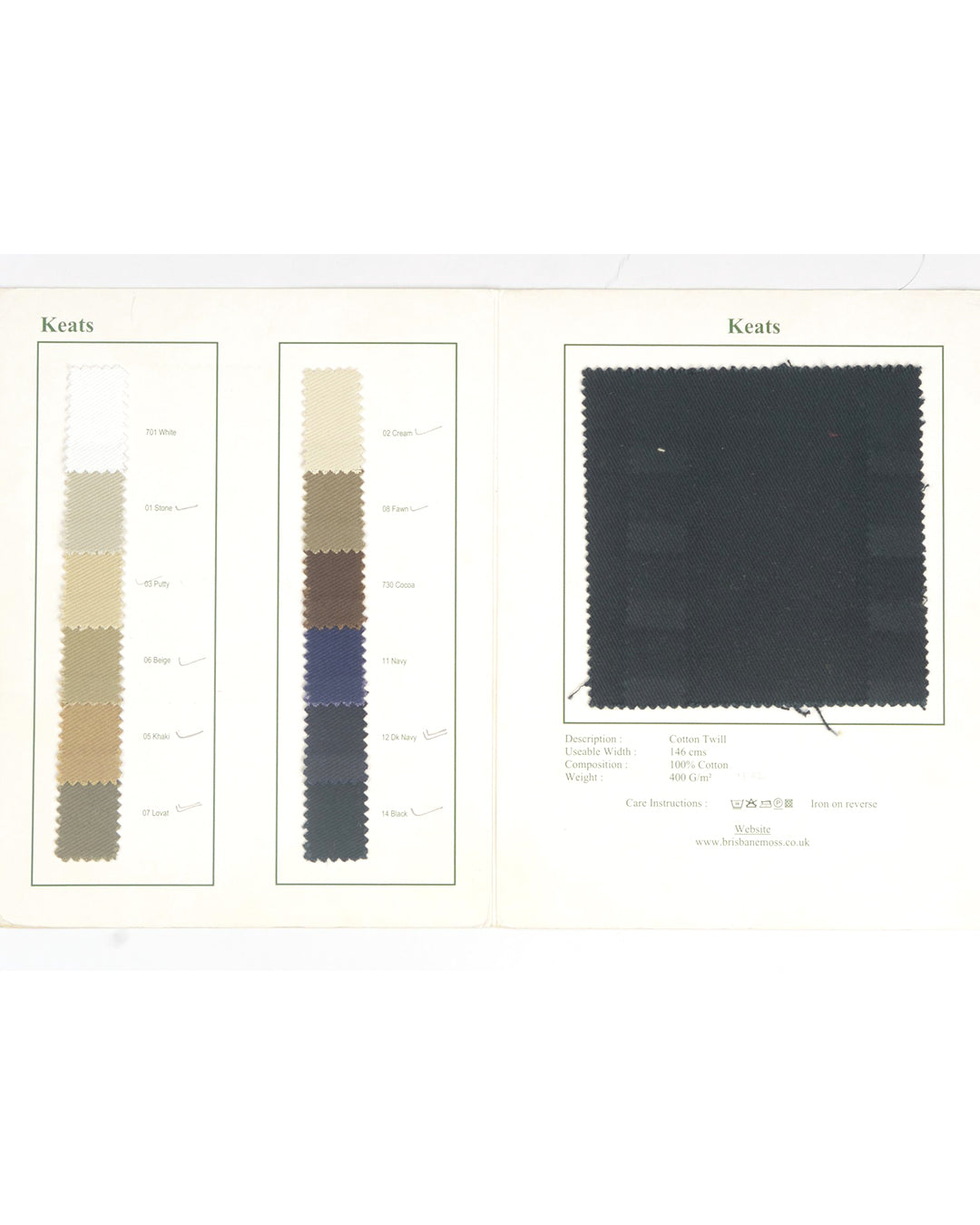 Brisbane Moss Lovat Heavy Cotton Twill - 8