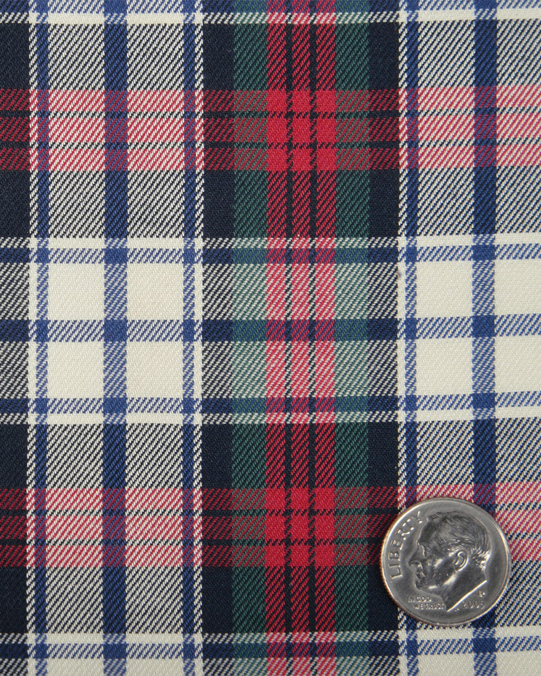 Red Blue Tartan Twill Shirt