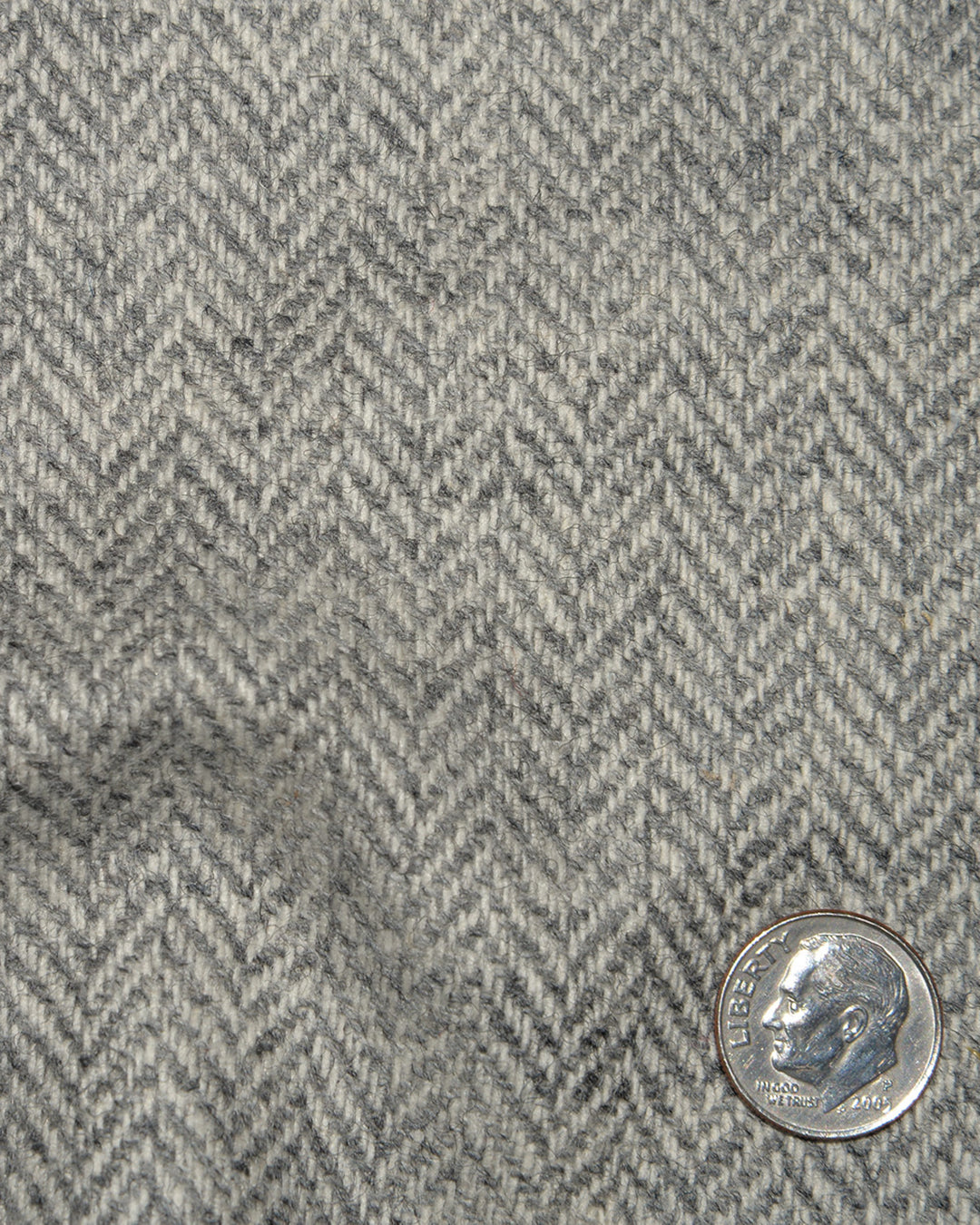 Loro Piana: Grey Herringbone Tweed - 2