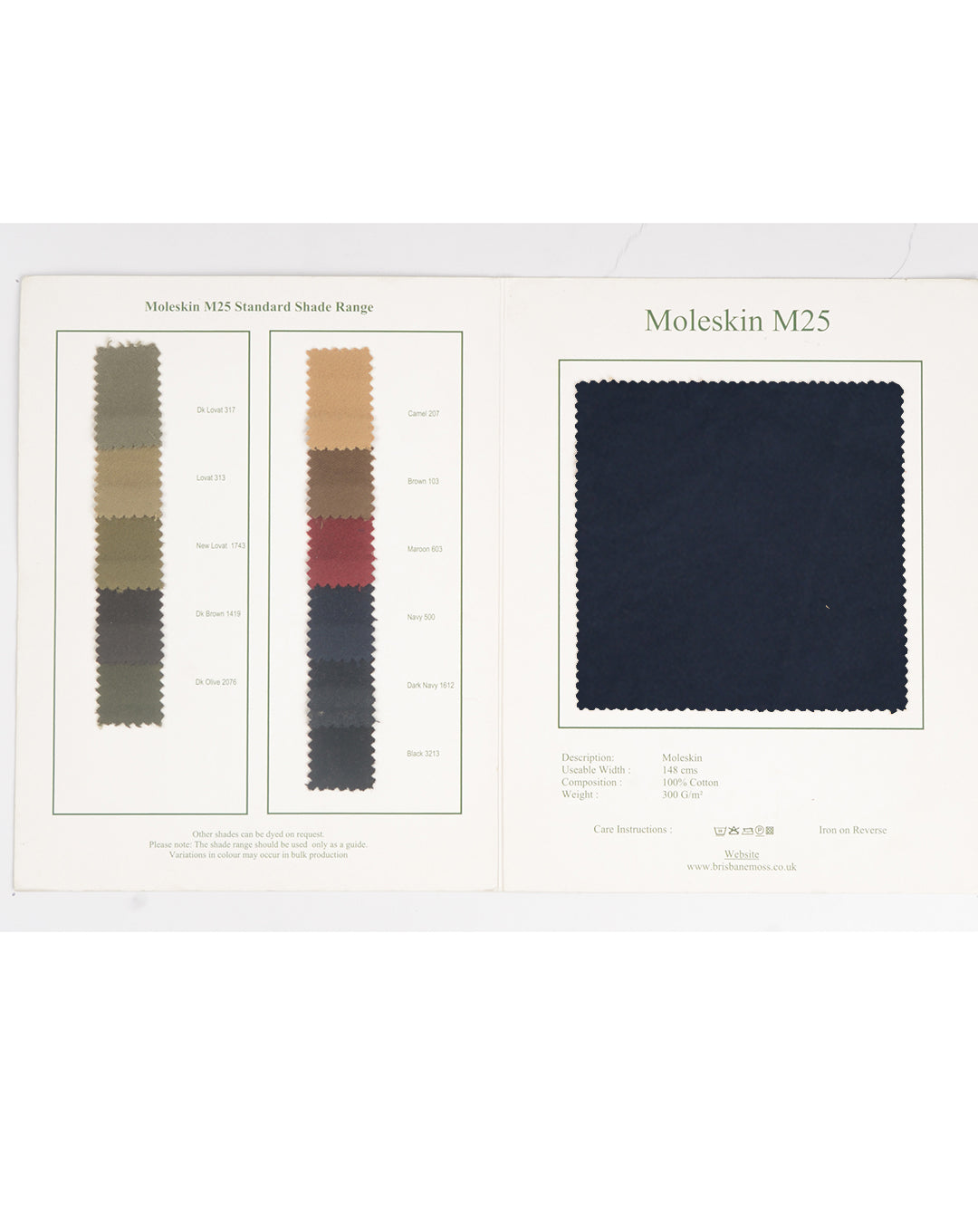 Brisbane Moss Heavy Moleskin Navy - 6