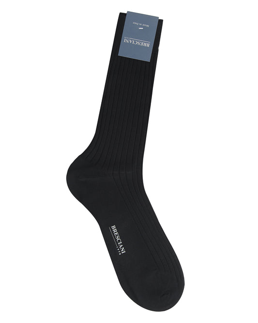 Bresciani  Cotton Rib Socks-Antracite