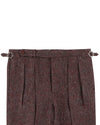 Molloy Plain Donegal Tweed Pants - Maroon