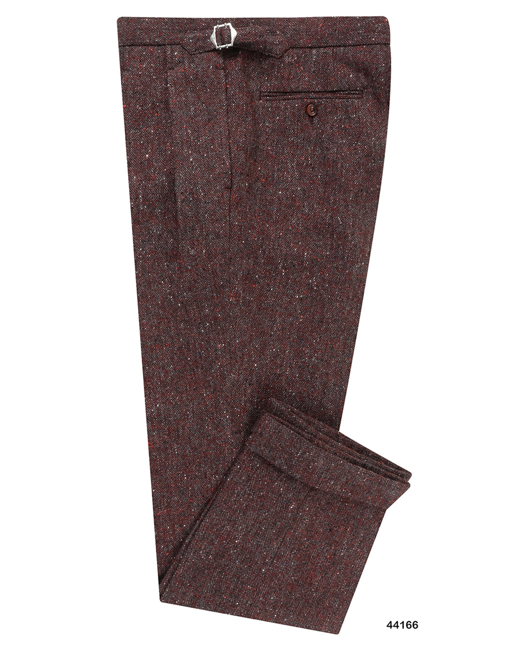 Molloy Plain Donegal Tweed Pants - Maroon - 1