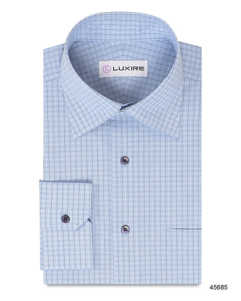 Monti Blue Graph Mini Checks