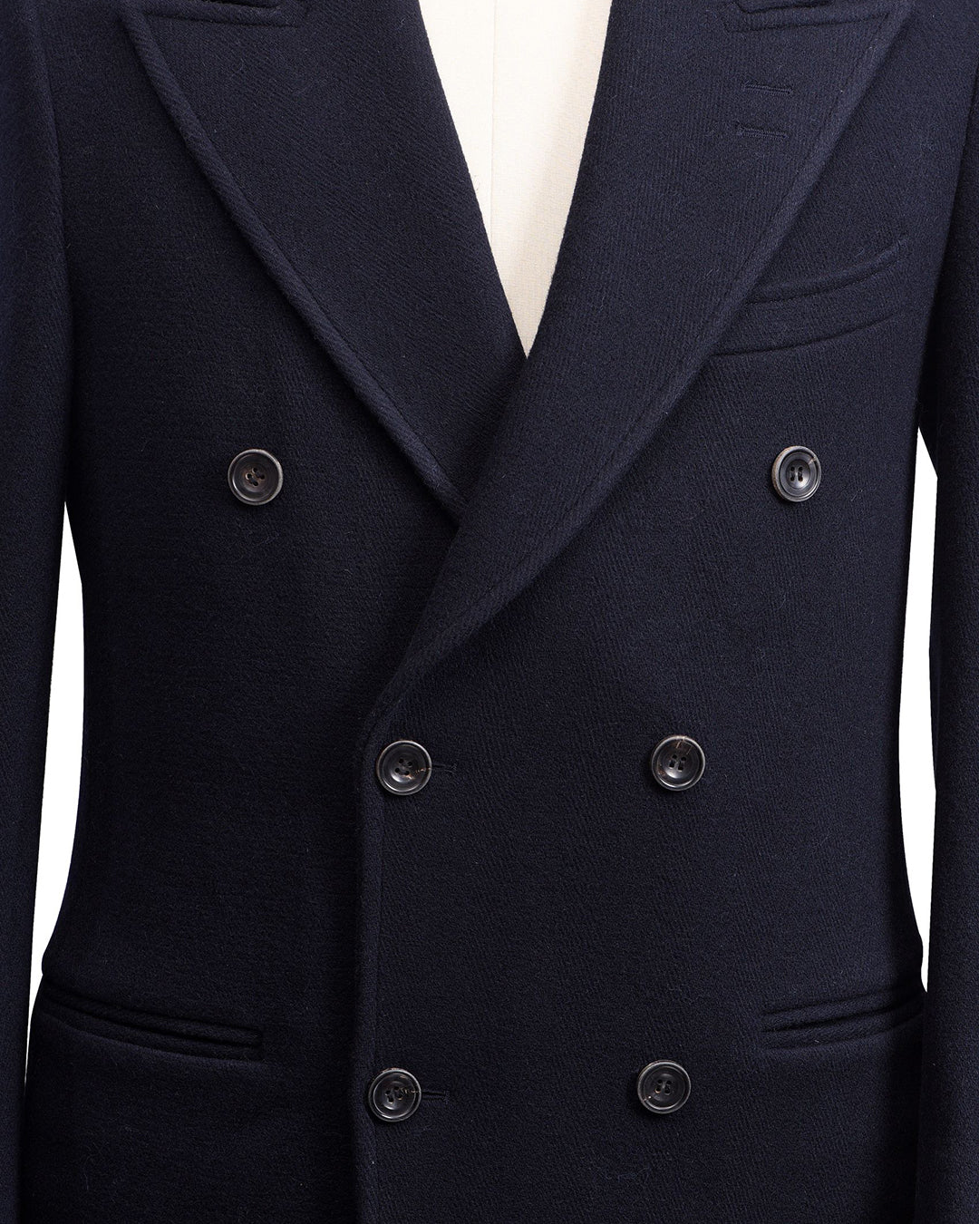Luxire Wool Navy Over Coat - 3