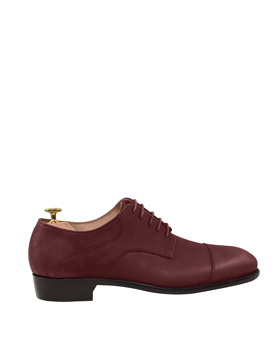 Nubuck Captoe Derby Burgundy