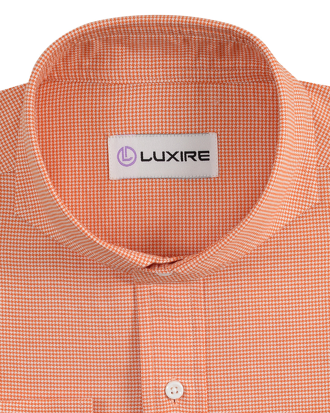 Orange Houndstooth Shirt - 3