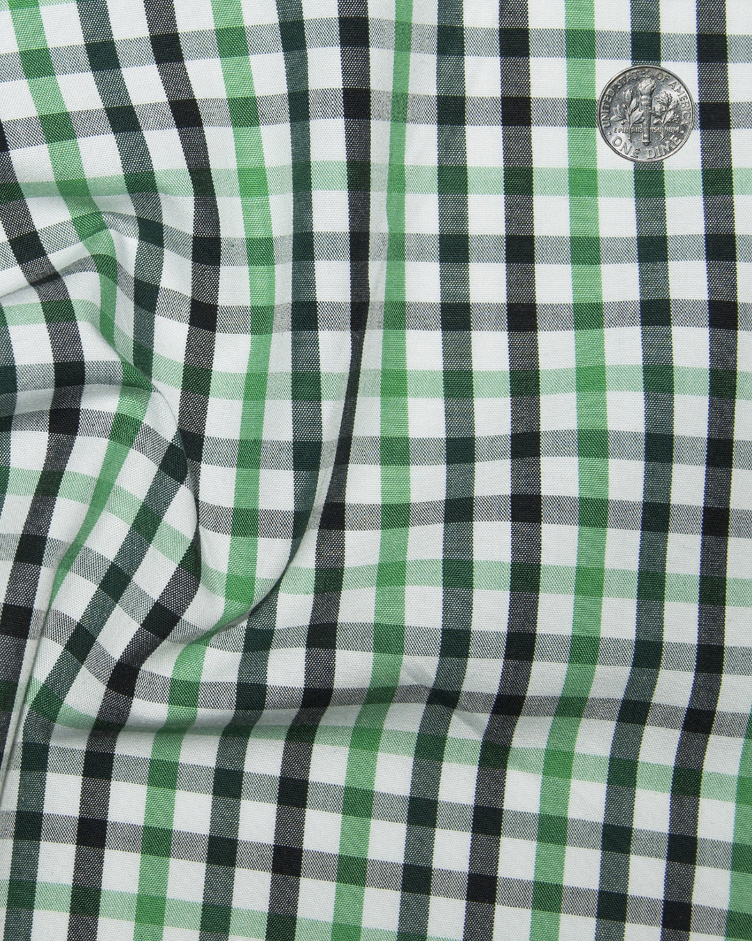 Friday Shirt:Shades Of Green Gingham - 4