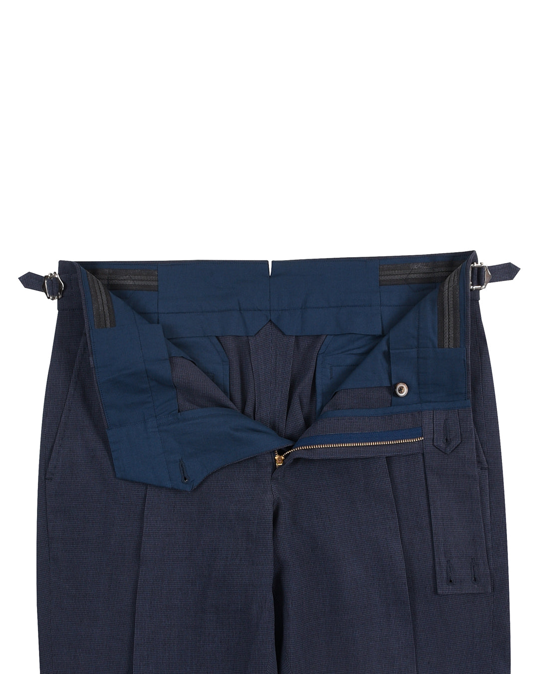 Sondrio: Linen Silk Houndstooth Blue - 3