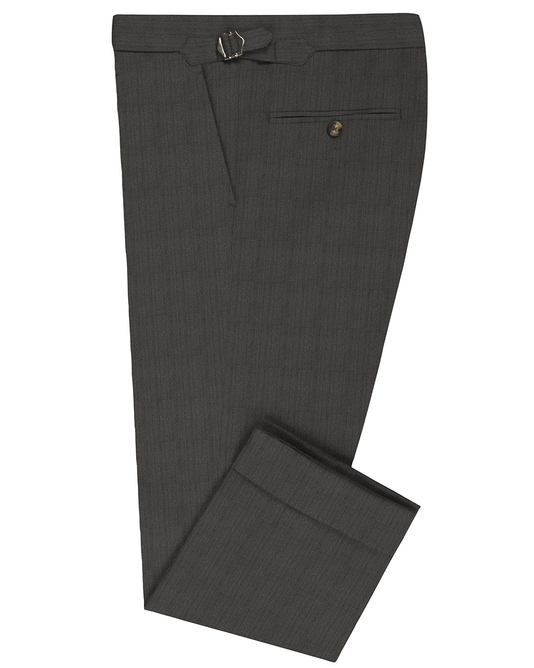 Performance Chino: Grey Herringbone - 1