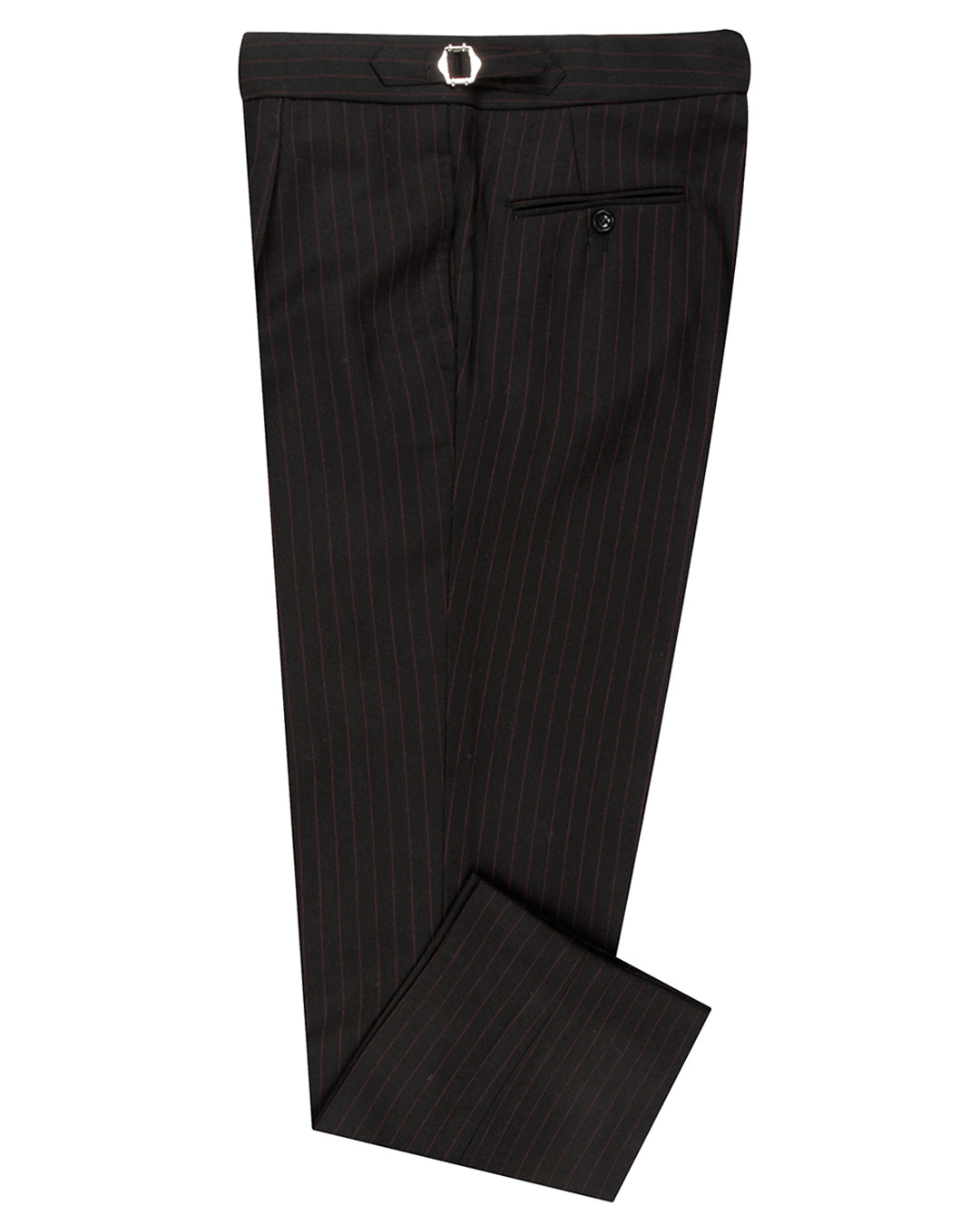 Dugdale Royal Classic: Black Twill with Brown Pinstripes - 1