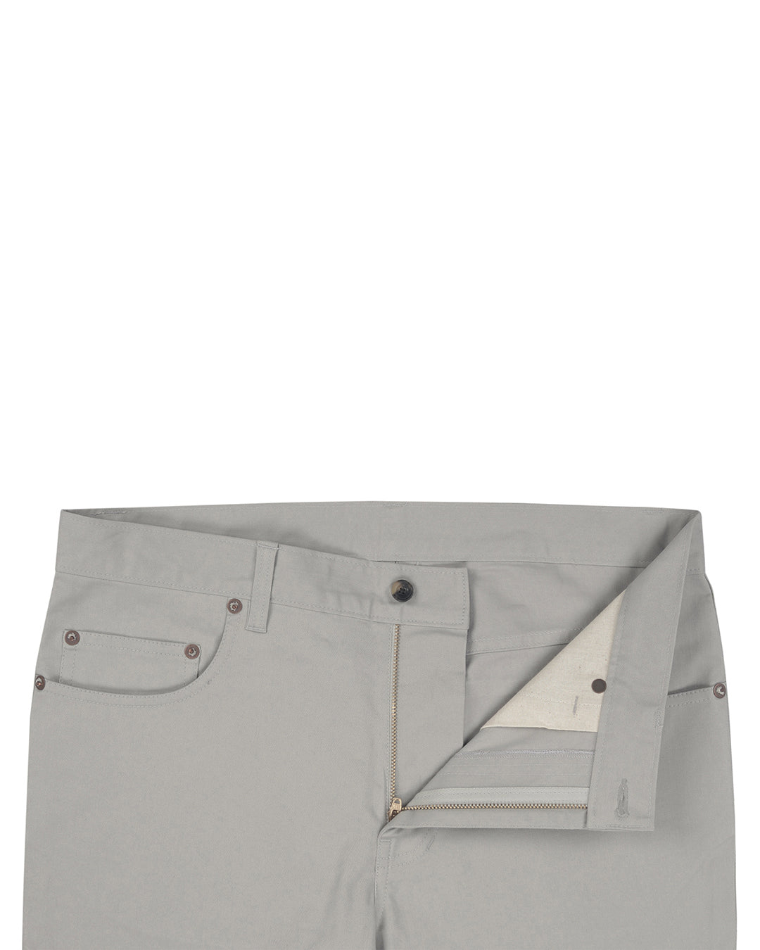 Pastel Stone Grey Twill Chino - 4