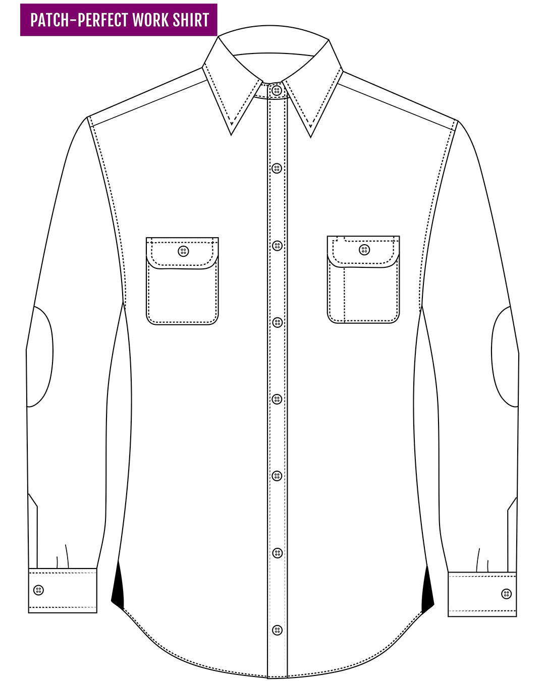 Brown Tan White Twill Flannel Work Shirt - 5