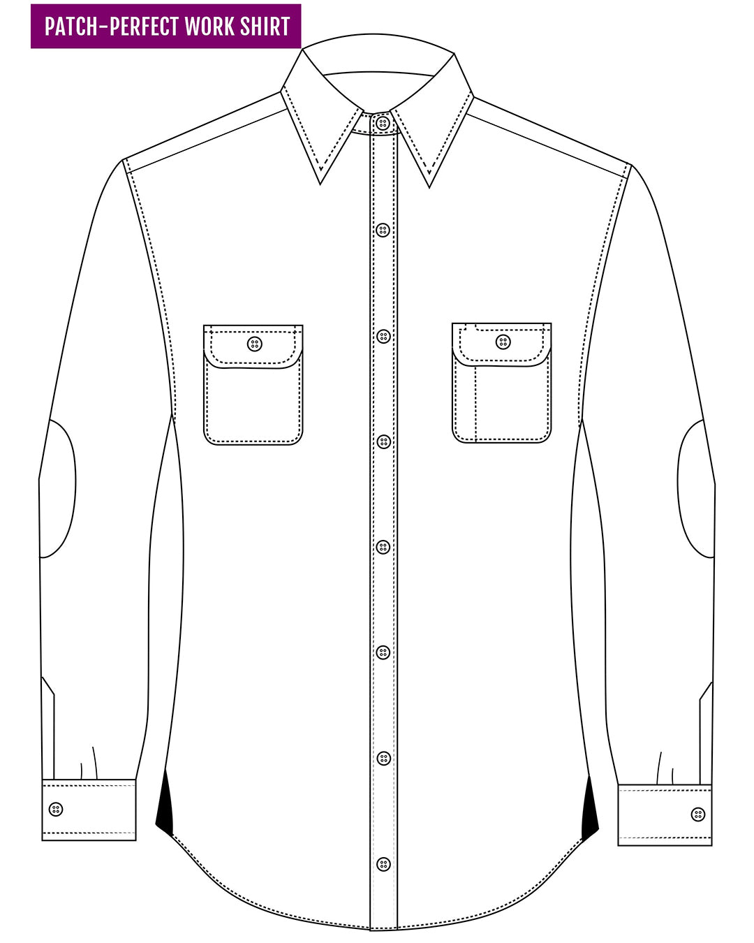 Grey White Tattersall Flannel Work Shirt - 8
