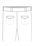 Two rear patch pocket with flap