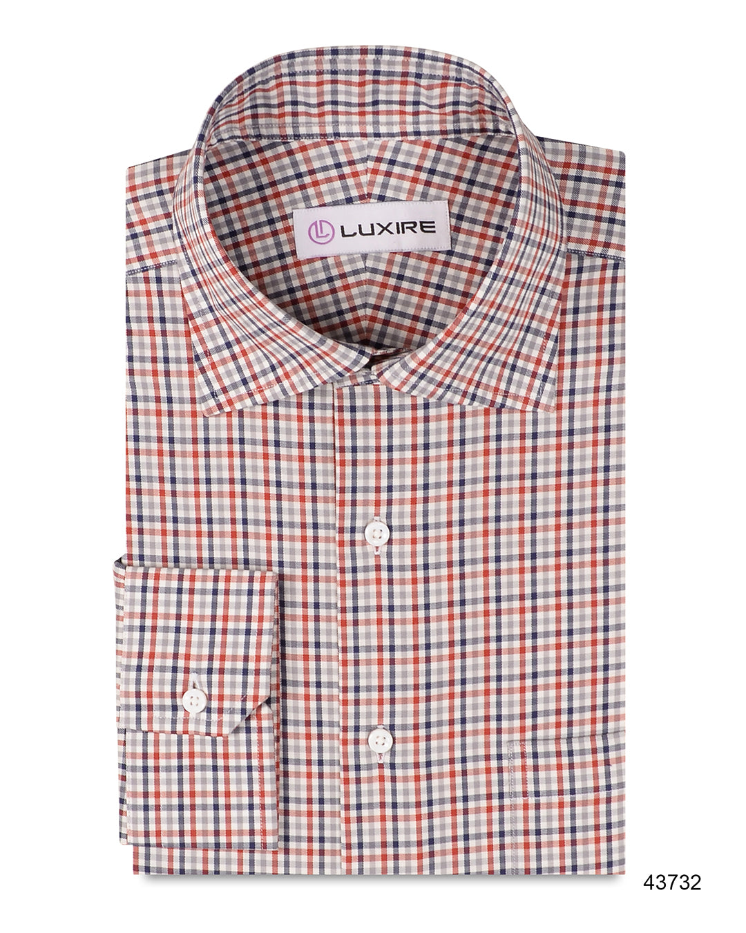 Red Blue Grey Plaid - 1