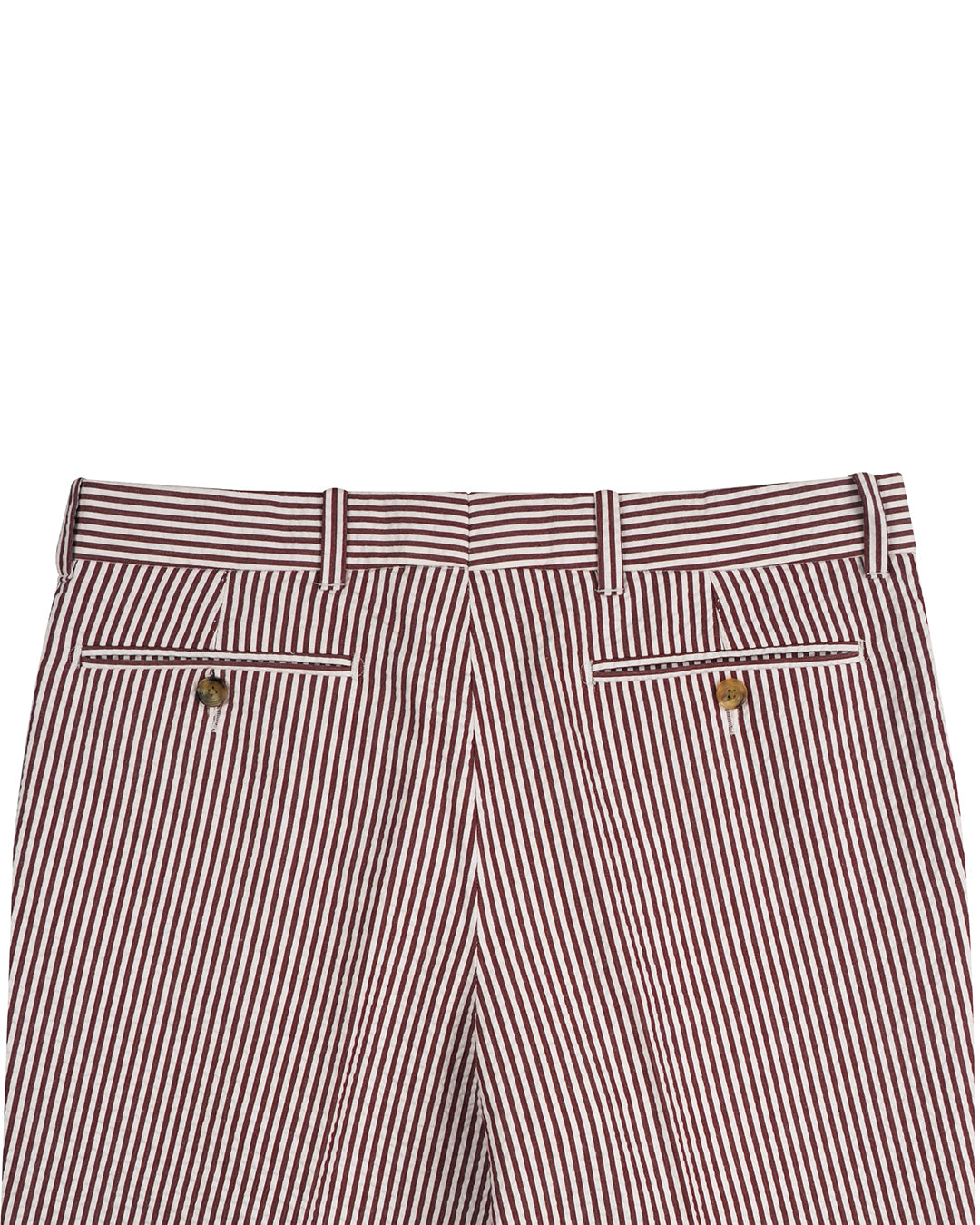 Rose Red White Bengal Stripes Seersucker - 3