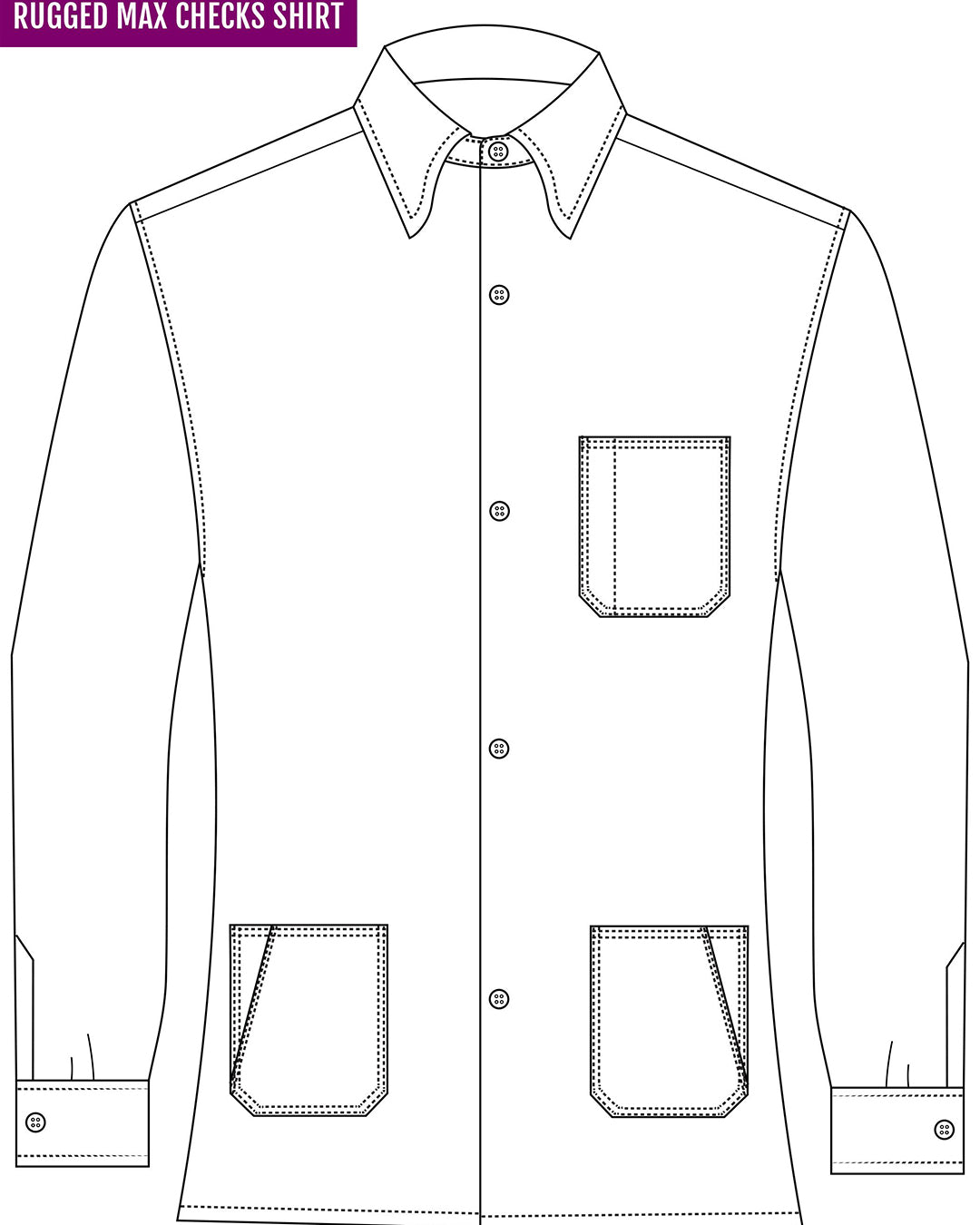 Black Blue Bold Checks Work Shirt - 7