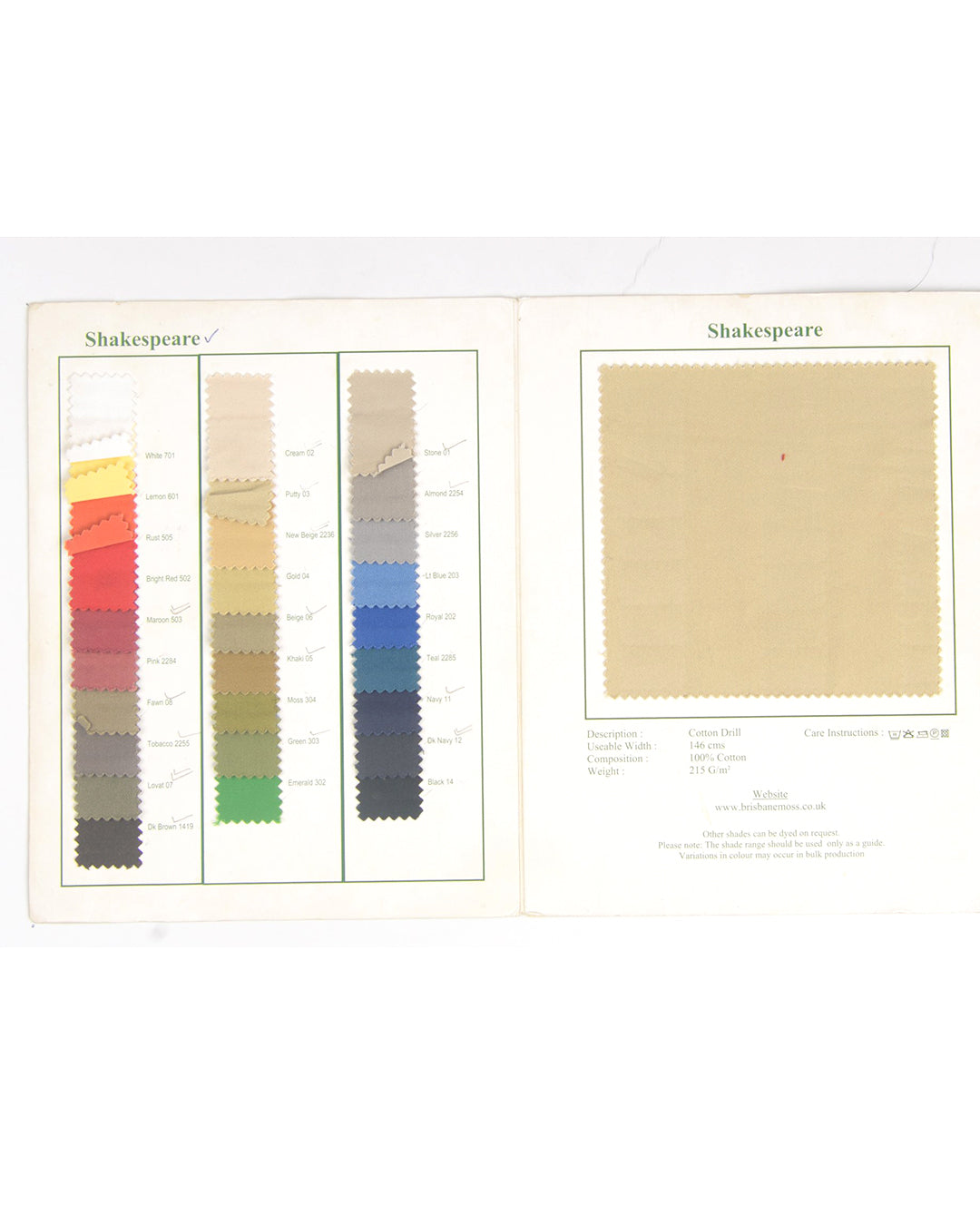 Brisbane Moss Emerald Green Twill - 6