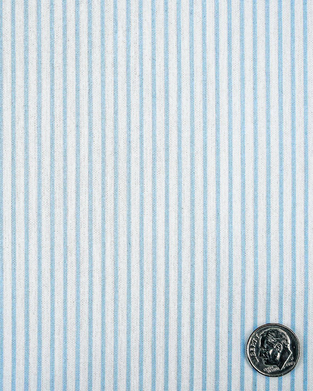 Blue Pencil Stripes With White - 4