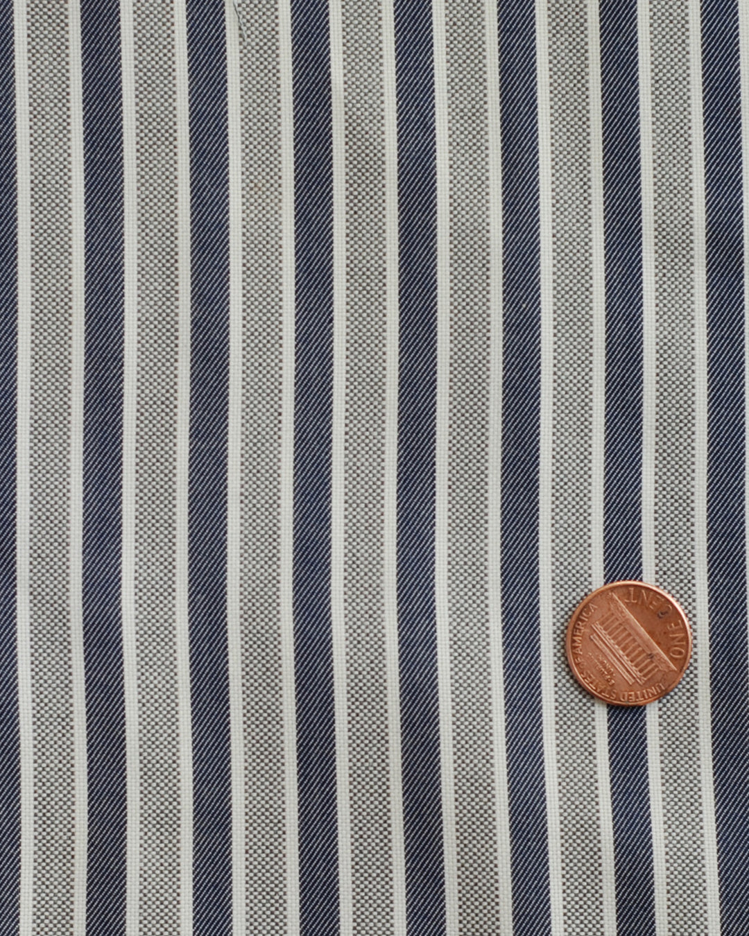Easy-to-Iron Grey Blue White stripes