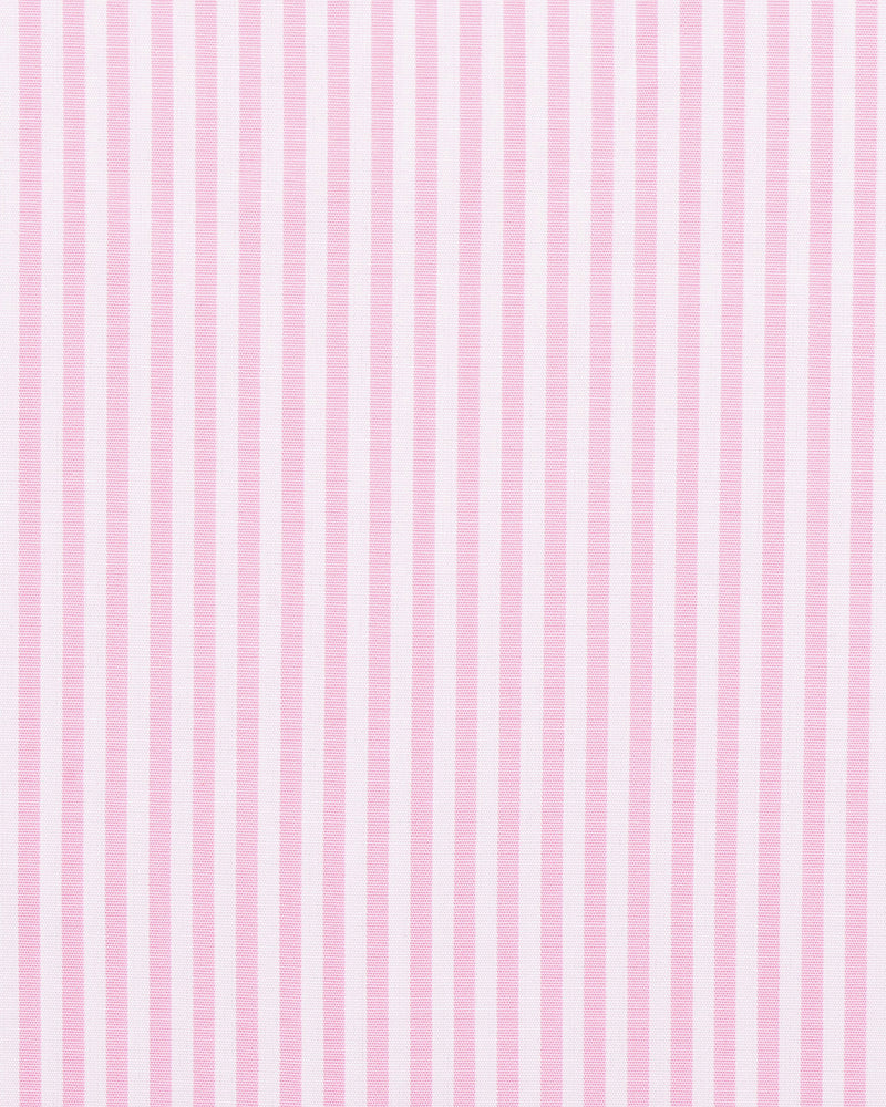 Pink Dress Stripes On White Shirt