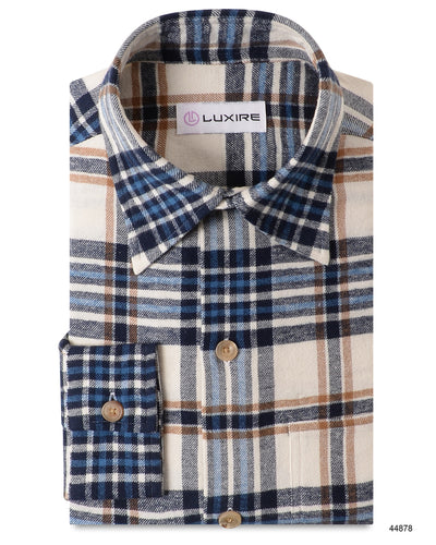 Blue White Casual Tartan Checks