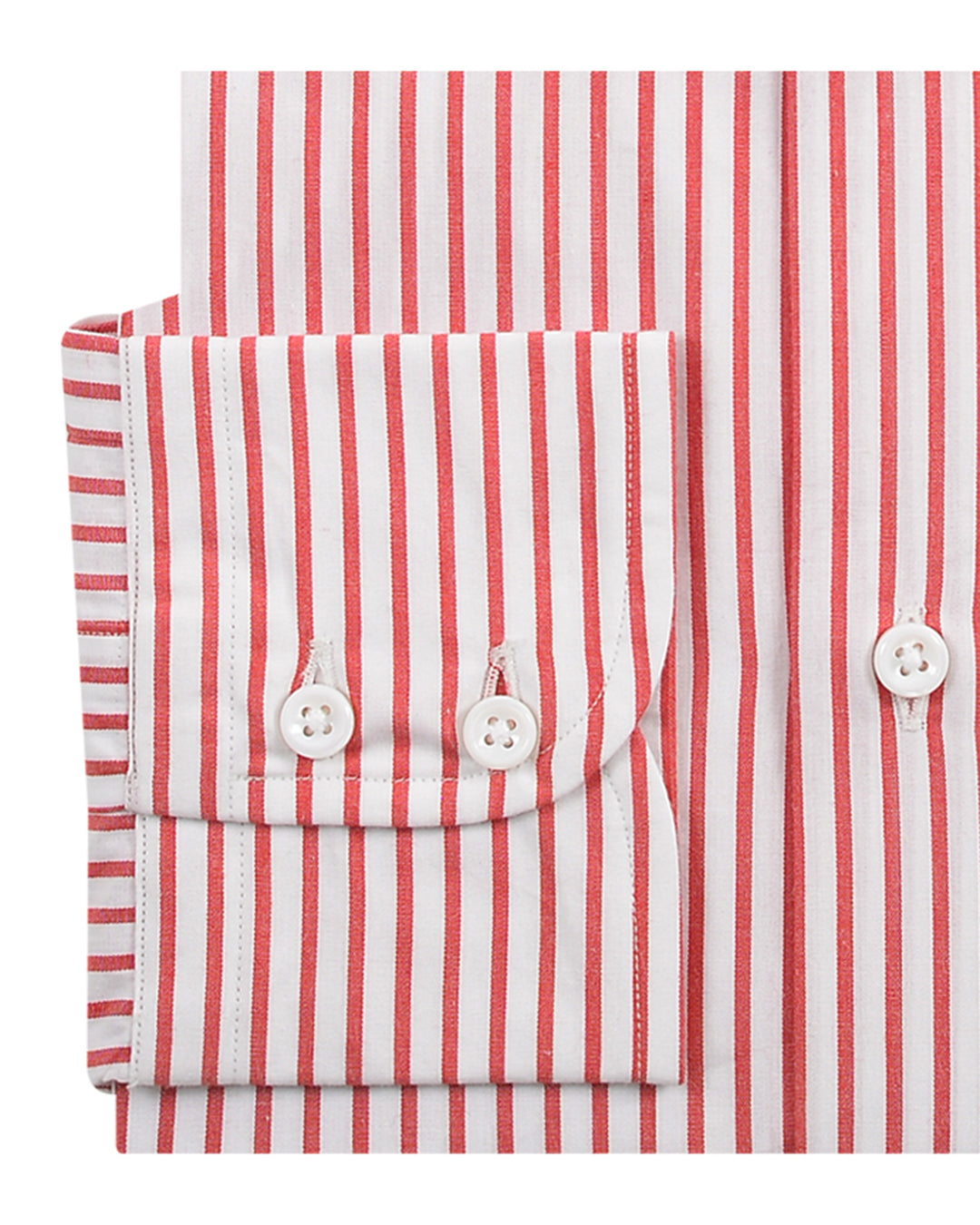 Friday Shirt: Red Pencil Stripes On White - 3