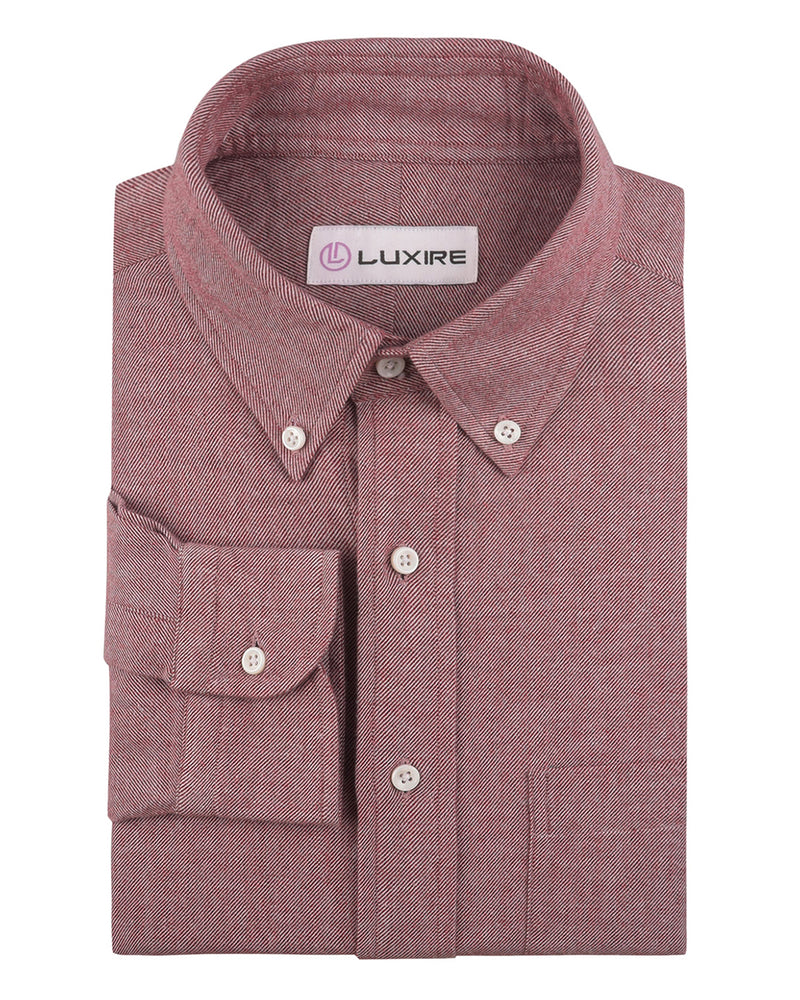 Red Twill Flannel Work Shirt