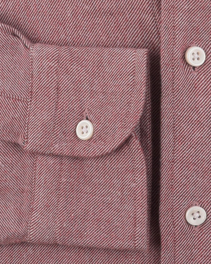 Red Twill Flannel Work Shirt