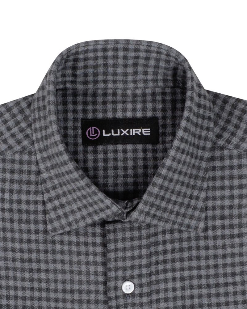 Mini Nightshadow Grey Gingham Flannel Work Shirt