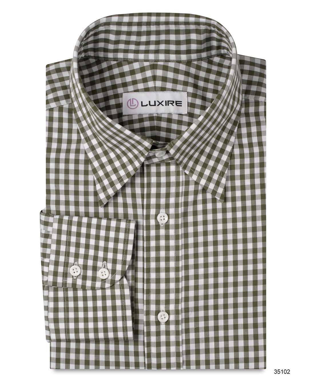 Olive White Gingham - 1